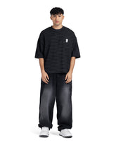 Textured Striped Oversized T-Shirt