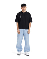 "77" Minimal Chest Graphic Oversized Tee