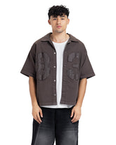 Distressed Patchwork "83" Boxy Fit Shirt