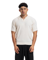 Vertical Rib Knit Polo