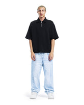 Oversized Half-Zip Polo T-Shirt