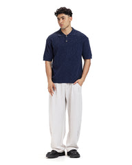 Waffle Knit Polo Tee