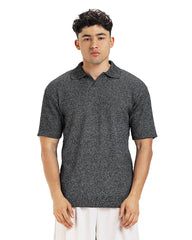 Textured Knit Polo Tee