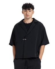 Charcoal Tailored Boxy Short Sleeve Set