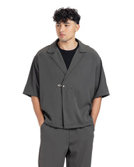 Charcoal Tailored Boxy Short Sleeve Set