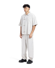 Metal Clasp Short Sleeve Set