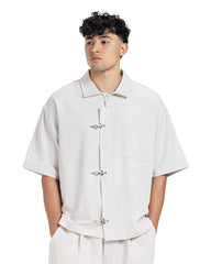 Metal Clasp Short Sleeve Set