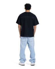 Boxy Fit Cotton T-Shirt - Black