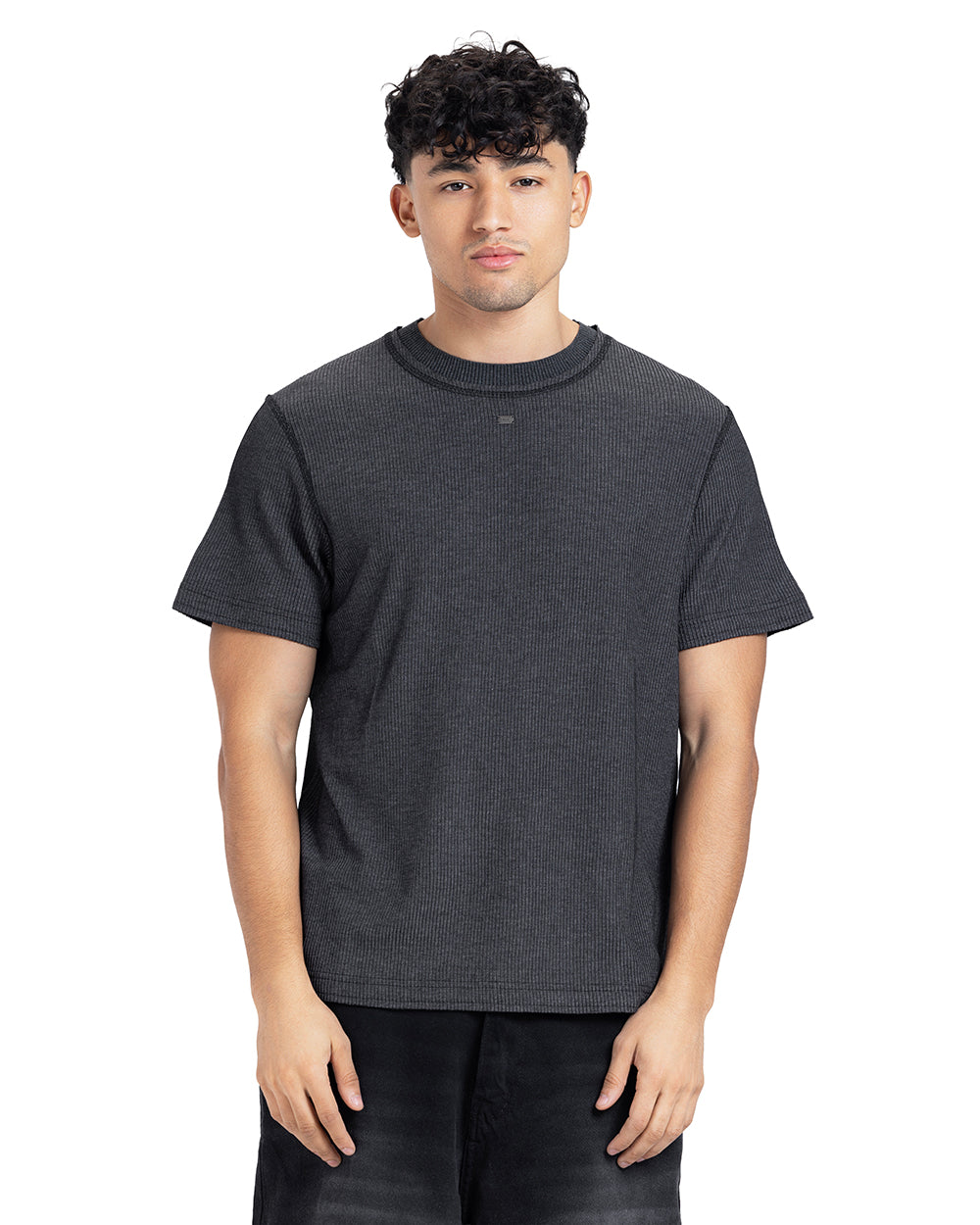 Textured Grey Essential T-Shirt