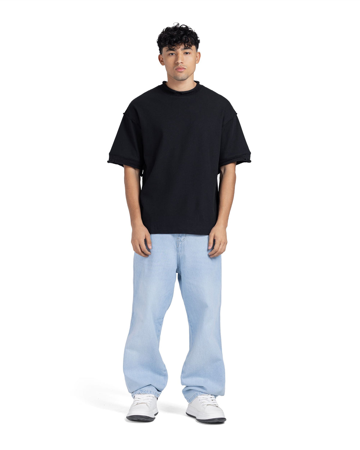 Minimal Raw Trim Streetwear T-Shirt