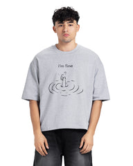 "I'm Fine" Graphic Oversized Tee