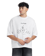 "I'm Fine" Graphic Oversized Tee