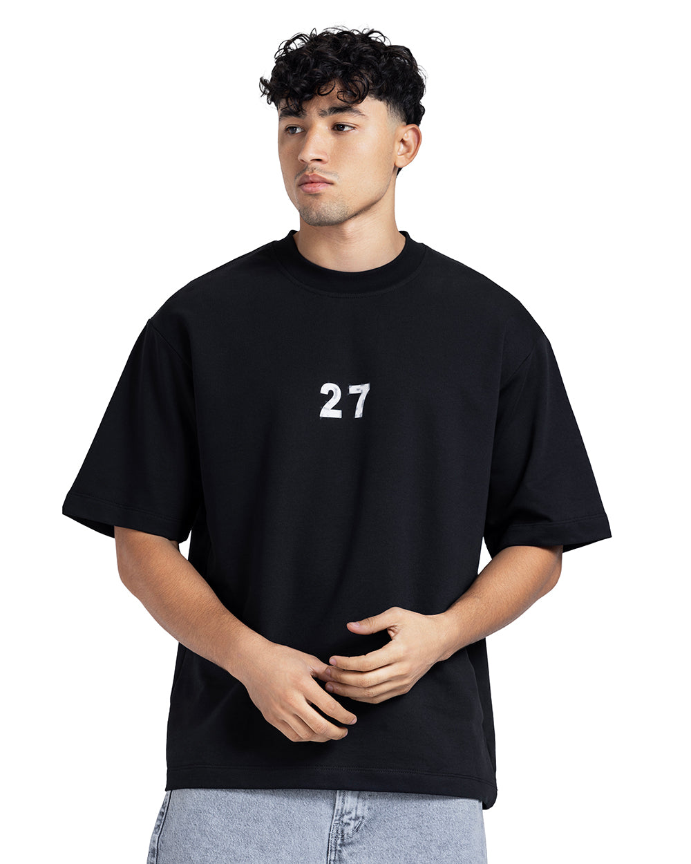 "27" Stencil Number Oversized Tee