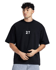 "27" Stencil Number Oversized Tee