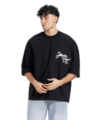 Chest Script Graphic Oversized Tee