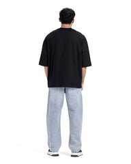 Chest Script Graphic Oversized Tee