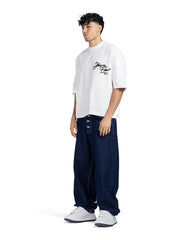 Chest Script Graphic Oversized Tee