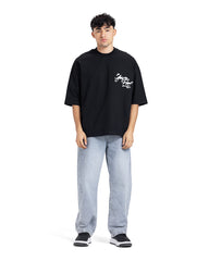Chest Script Graphic Oversized Tee