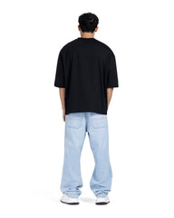 "Just Forget" Distressed Graphic Oversized Tee