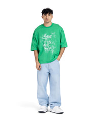 "Just Forget" Distressed Graphic Oversized Tee