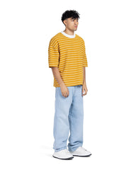 Horizontal Striped Crew Neck Oversized T-Shirt