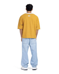 Horizontal Striped Crew Neck Oversized T-Shirt