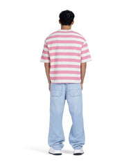 Horizontal Striped Dropped Shoulder Tee