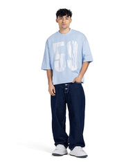 "59" Distressed Number Oversized Tee