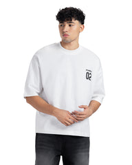 "02" Chest Graphic Oversized Tee