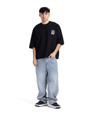 "02" Chest Graphic Oversized Tee