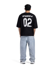 "02" Chest Graphic Oversized Tee