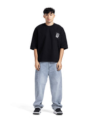 "02" Chest Graphic Oversized Tee