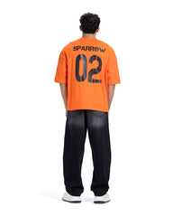 "02" Chest Graphic Oversized Tee