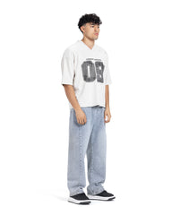 "09 Growing Minds" V-Neck Ribbed Oversized Tee
