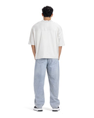 "09 Growing Minds" V-Neck Ribbed Oversized Tee
