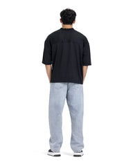 "09 Growing Minds" V-Neck Ribbed Oversized Tee