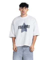 Distressed Star Graphic Boxy Tee