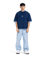 Denim Look Oversized Tee