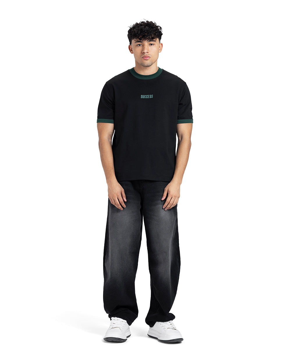 "SUCCESS" Print Boxy Fit Tee
