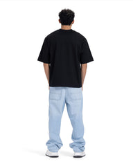 Oversized Heavyweight Black Tee - Hardcore