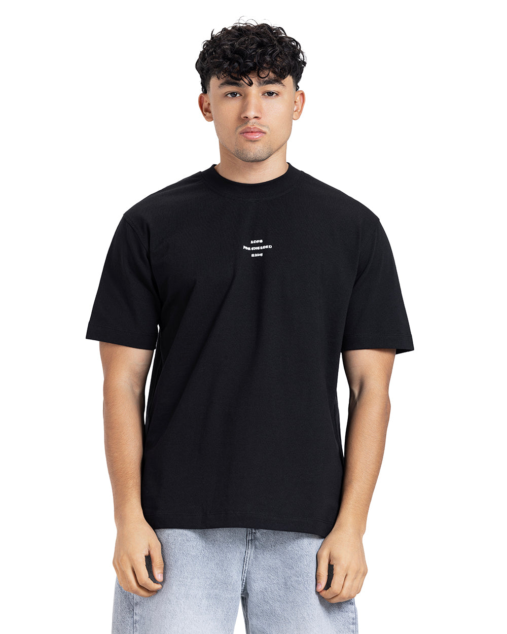 Essential Small Text Printed Oversized Tee