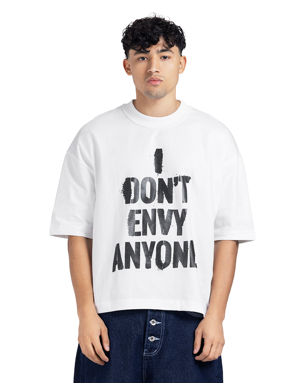 "I Don't Envy Anyone" Graphic Oversized Tee
