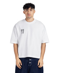 "77" Minimal Chest Graphic Oversized Tee