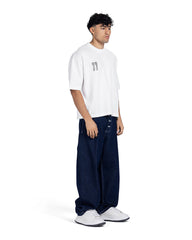 "77" Minimal Chest Graphic Oversized Tee