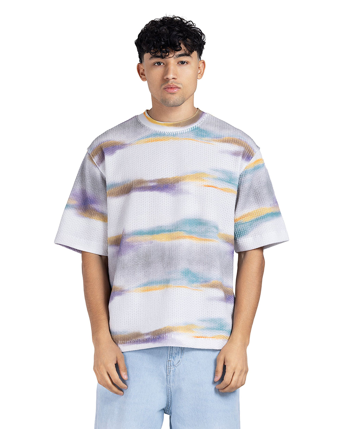 Multi-Color Brushstroke Heavyweight T-Shirt