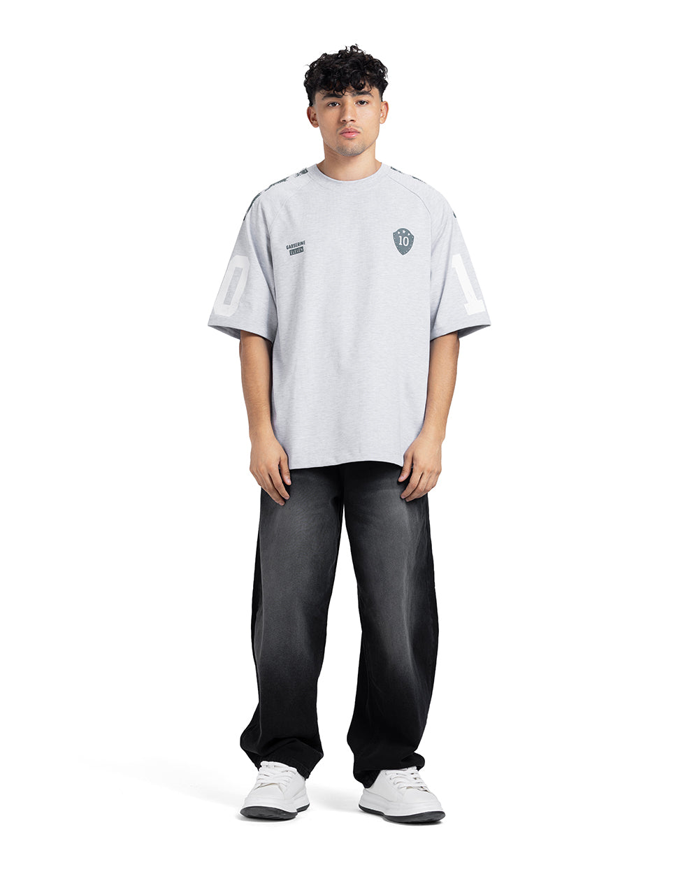 Number 10 Crest Football-Style T-Shirt