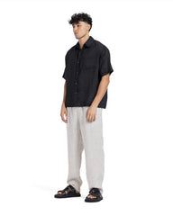 Solid Breathable Linen Boxy Shirt
