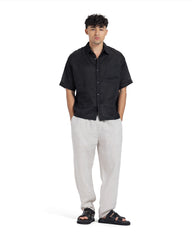 Solid Breathable Linen Boxy Shirt