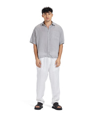 Solid Breathable Linen Boxy Shirt