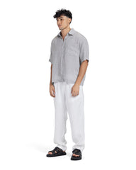 Solid Breathable Linen Boxy Shirt